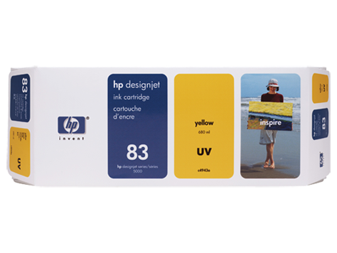 HP 83 680-ml Yellow DesignJet UV Ink Cartridge (C4943A)