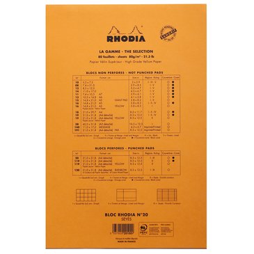 Rhodia Seyes A4+ Turuncu Kapak Bloknot 80 Sayfa 21x31.8cm