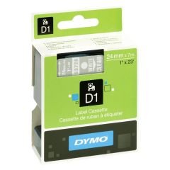 DYMO D1 Yedek Şerit 24 mm x 7 mt Şeffaf/Beyaz (53720) S0721000