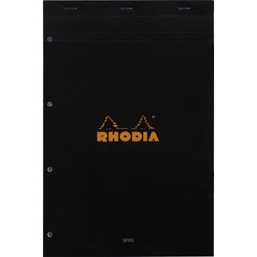 Rhodia Seyes A4+ Siyah Kapak Bloknot 80 Sayfa 21x31.8cm