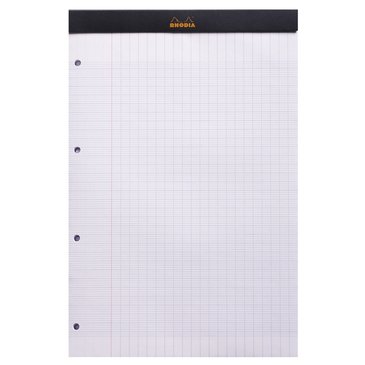 Rhodia Seyes A4+ Siyah Kapak Bloknot 80 Sayfa 21x31.8cm