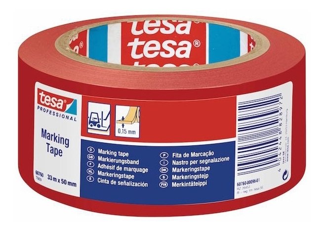 Tesa Yer İşaretleme Bandı 33x50 Kırmızı