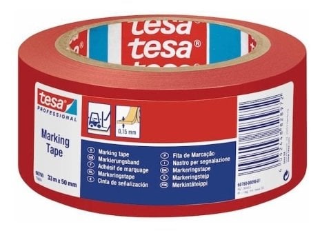 Tesa Yer İşaretleme Bandı 33x50 Kırmızı