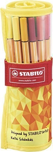 Stabilo Point 88 İnce Uçlu Keçeli Kalem Colormatrix Rollerset 25 Renk