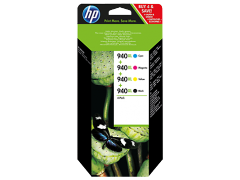 HP 940XL 4-pack High Yield Black/Cyan/Magenta/Yellow Original Ink Cartridges (C2N93AE)