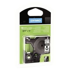 DYMO Yüksek performans Esnek Naylon 19mm x 5,5 Siyah/Beyaz (16960) S0718070