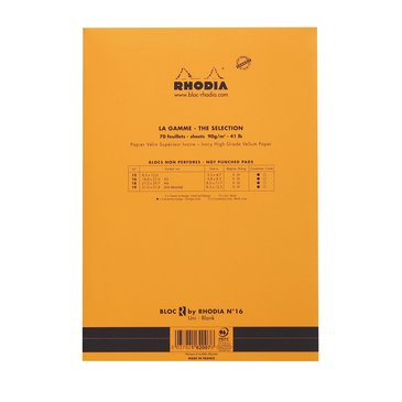 Rhodia A5 Turuncu Kapak Çizgisiz Bloknot 70 Sayfa