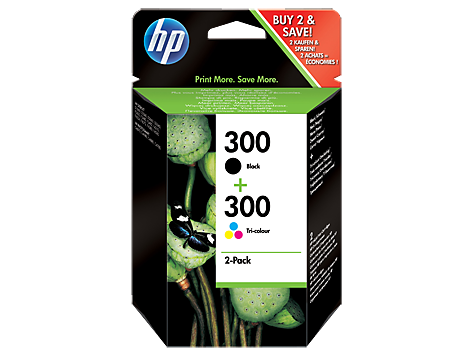 HP 300 2'li Paket Siyah/Üç Renkli Orijinal Mürekkep Kartuşları (CN637EE)