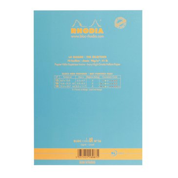 Rhodia A5 Turkuaz Kapak Çizgili Bloknot 70 Sayfa