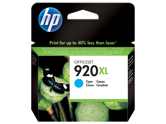 HP 920XL High Yield Cyan Original Ink Cartridge (CD972AE)