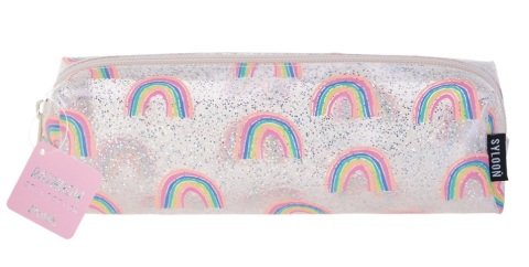 Future Step Rainbow Şeffaf Simli Kalem Çantası