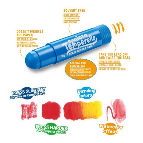 Carioca Temperello Stick Poster Boyama Kalemi 12 Renk