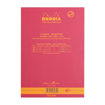 Rhodia A5 Rasperry Kapak Çizgili Bloknot 70 Sayfa