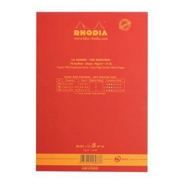 Rhodia A5 Poppy Kapak Çizgili Bloknot 70 Sayfa