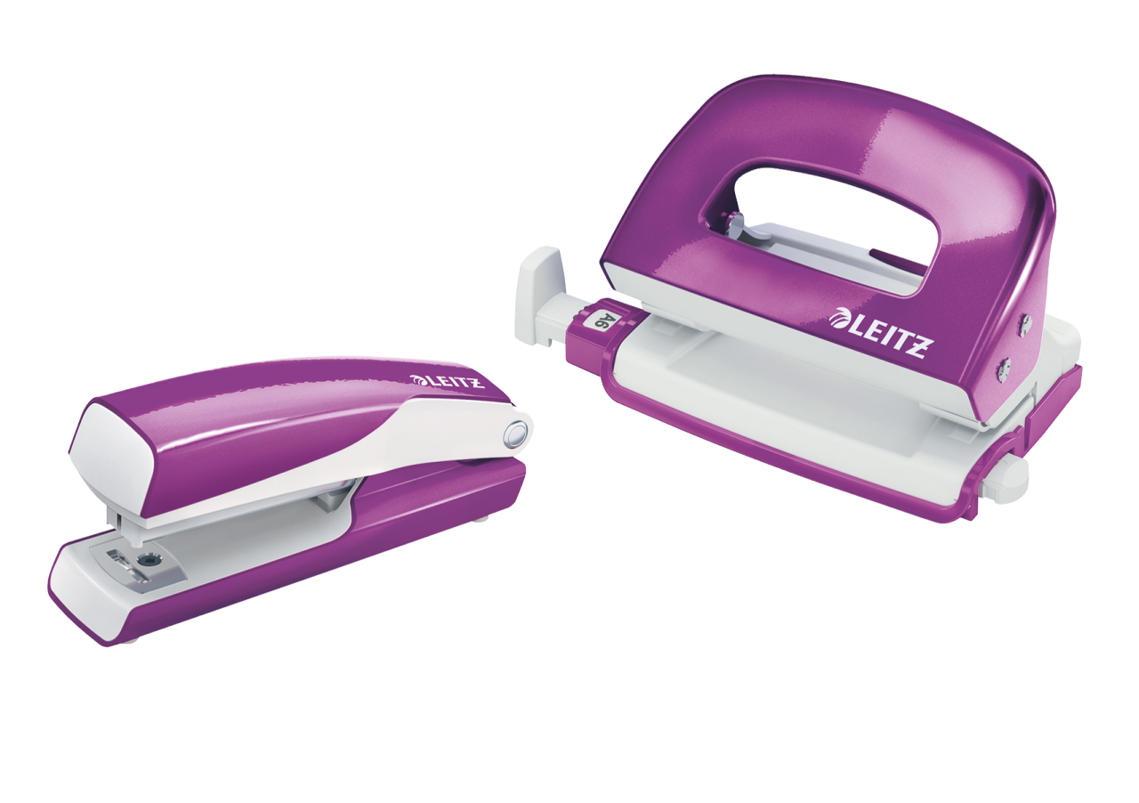 Leitz NeXXt Serisi WOW Metal Mini Zımba ve Delgeç Set