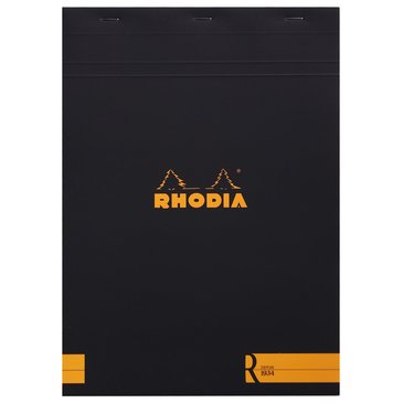 Rhodia A4 Siyah Kapak Çizgili Bloknot 70 Sayfa