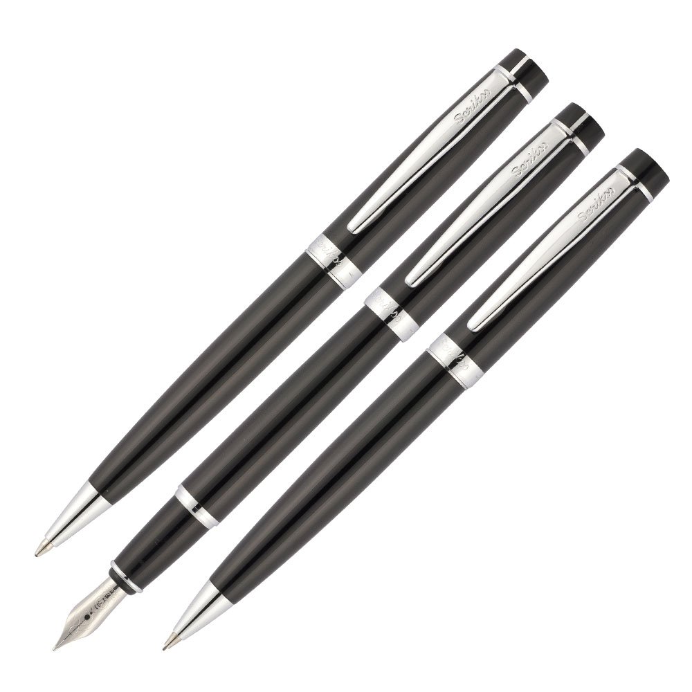 Scrikss 38 3 Lü Kalem Takımı Siyah Krom