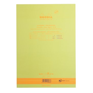 Rhodia A4 Anason Yeşili Kapak Çizgili Bloknot 70 Sayfa