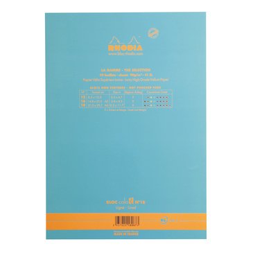 Rhodia A4 Turkuaz Kapak Çizgili Bloknot 70 Sayfa