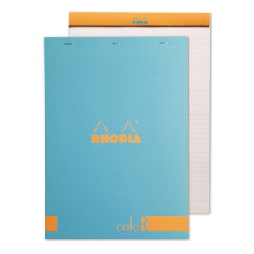 Rhodia A4 Turkuaz Kapak Çizgili Bloknot 70 Sayfa