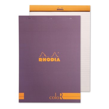 Rhodia A4 Mor Kapak Çizgili Bloknot 70 Sayfa