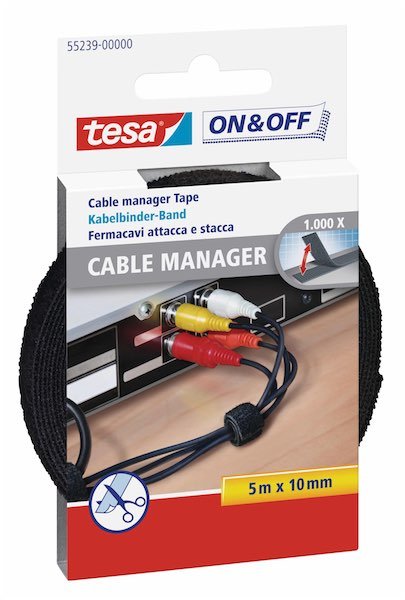 Tesa Kablo Toparlayıcı 5x10 Siyah