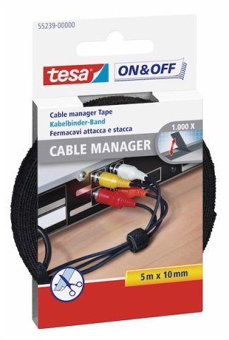 Tesa Kablo Toparlayıcı 5x10 Siyah