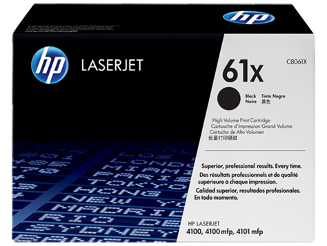 HP 61X High Yield Black Original LaserJet Toner Cartridge (C8061X)