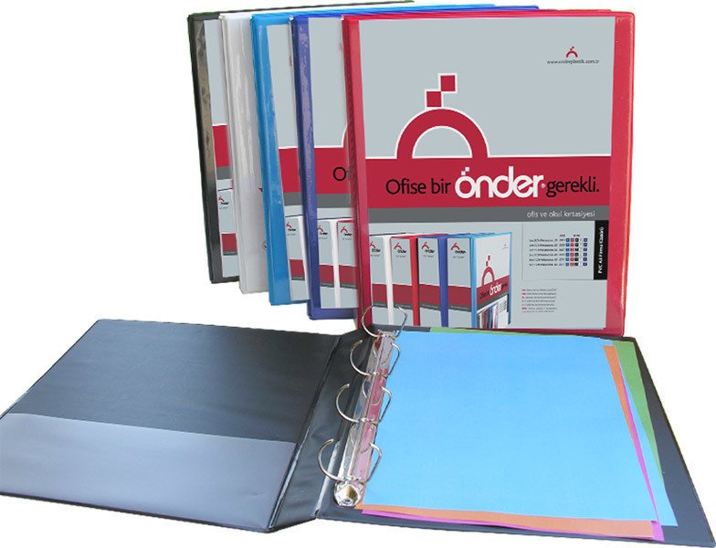 Önder 2012 A4 Sunum Klasörü 4 Halka 2cm. Beyaz