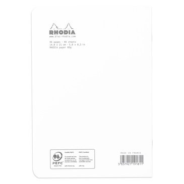 Rhodia Basic A5 Beyaz Kapak Kareli Not Defteri