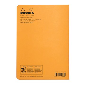 Rhodia A5 Turuncu Kapak Kareli Not Defteri