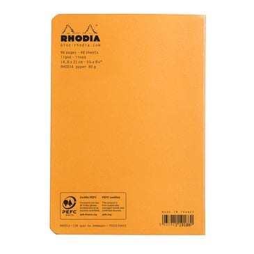 Rhodia A5 Turuncu Kapak Çizgili Not Defteri