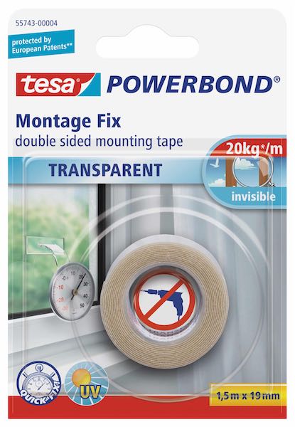 Tesa Montaj Bandı İç Mekan Şeffaf 19mmx1.5m.