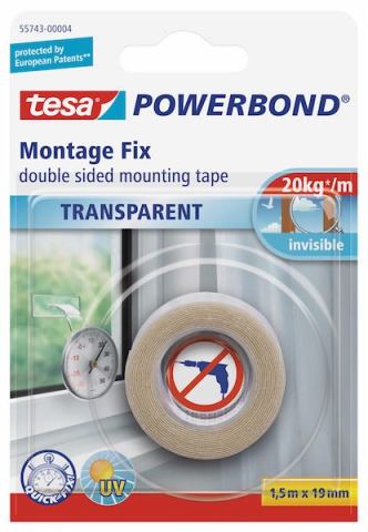 Tesa Montaj Bandı İç Mekan Şeffaf 19mmx1.5m.