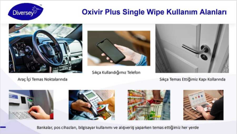 Diversey Oxivir Plus Single Wipe Sert Yüzeyler Için Temizleyici Hijyenik Mendil 30 'lu