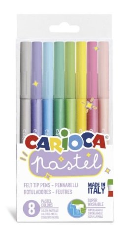 Carioca Pastel Renk Yıkanabilir Keçeli Boya Kalem Seti 8\'li