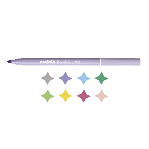 Carioca Pastel Renk Yıkanabilir Keçeli Boya Kalem Seti 8\'li
