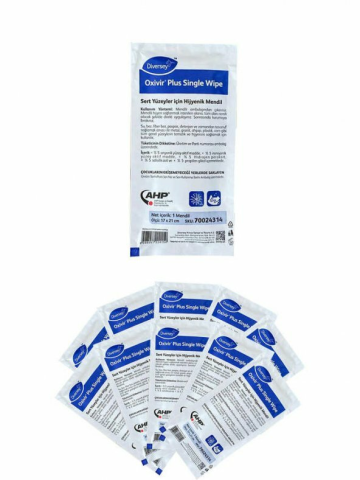 Diversey Oxivir Plus Single Wipe Sert Yüzeyler Için Temizleyici Hijyenik Mendil 10 'lu