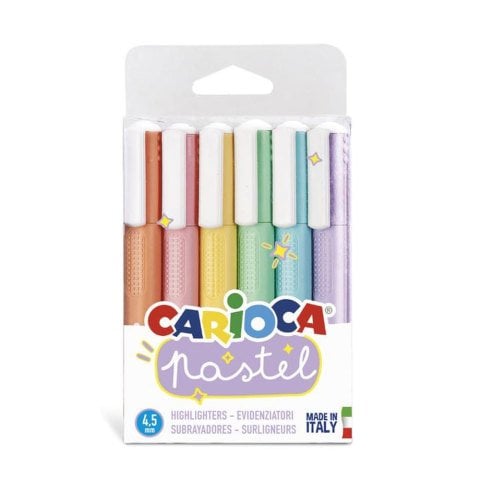 Carioca Pastel Renk Fosforlu Kalem Seti 6\'lı