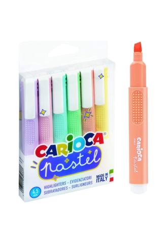 Carioca Pastel Renk Fosforlu Kalem Seti 6\'lı