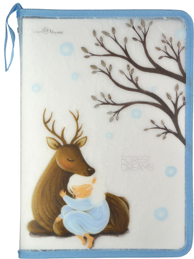 Bruno Visconti Fermuarlı Dosya A4 Orman 14-032/04