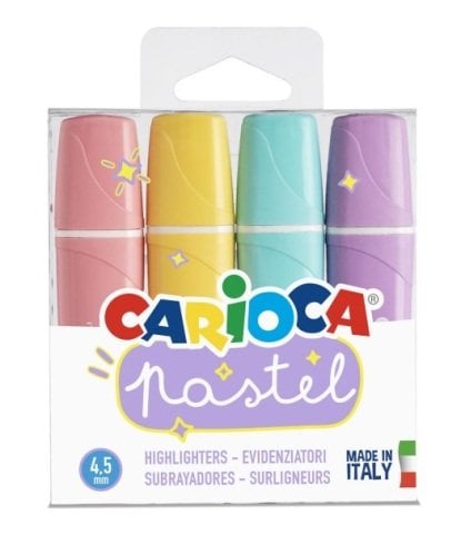 Carioca Pastel Renk Fosforlu Kalem Seti 4\'lü
