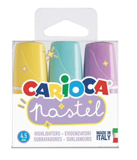 Carioca Pastel Renk Mini Fosforlu Kalem Seti 3'lü