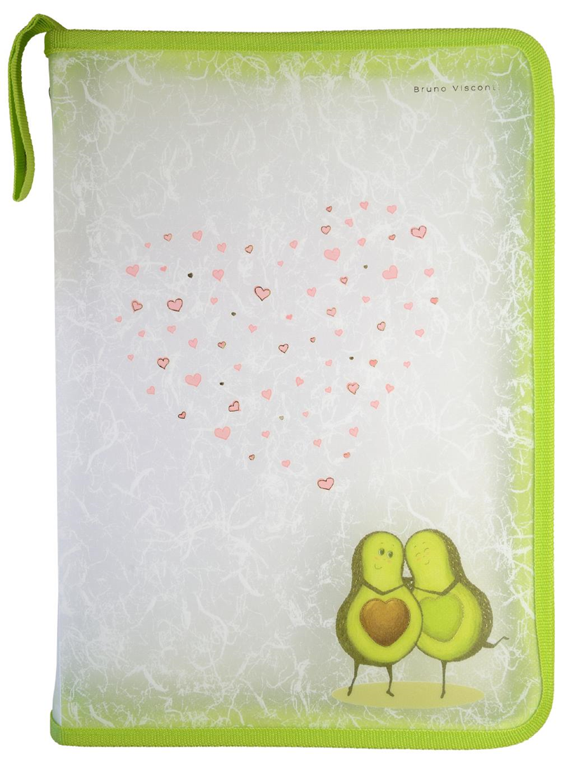 Bruno Visconti Fermuarlı Dosya A4 Avakado 14-032/07