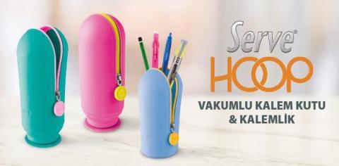 Serve Hoop Vakumlu Silikon Kalem Çantası Gök Mavi