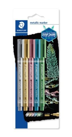 Staedtler Metalik Marker 5'li Set 1-2mm 8323-S BK5