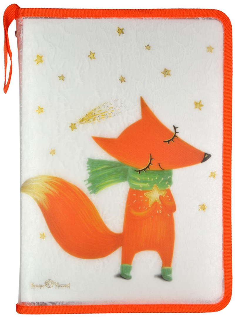 Bruno Visconti Fermuarlı Dosya A4 Tilki 14-032/03