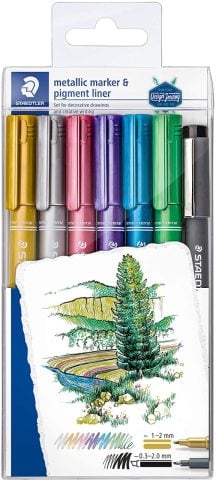 Staedtler Metalik Marker 6'lı Set 1-2mm 8323-SWP6P