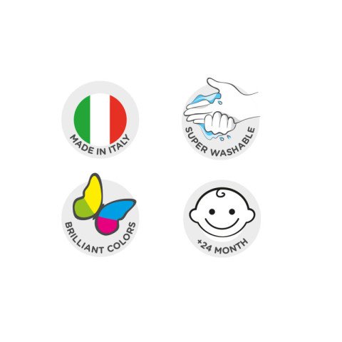 Carioca Yıkanabilir Bebek Parmak Boyası 8 Renk