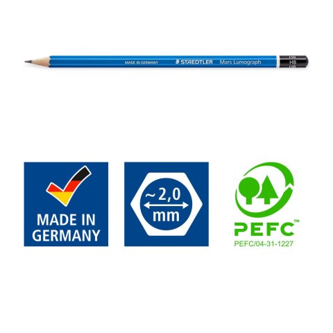 Staedtler Dereceli Kalem Mars Lumograph 12'li 6B-4H